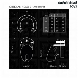 Addicted toys locked - obsidian hold jaula para pene talla s