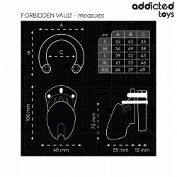 Addicted toys locked - forbidden vault jaula para pene 10 cm