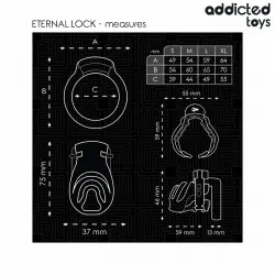 Addicted toys locked - eternal lock jaula para pene 9 cm
