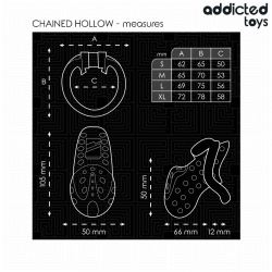 Addicted toys locked - chained hollow jaula para pene 10,5 cm