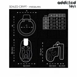 Addicted toys locked - sealed crypt jaula para pene 8 cm