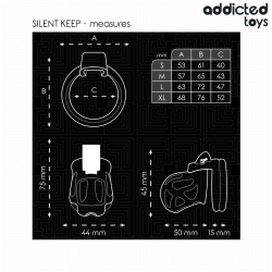Addicted toys locked - silent keep jaula para pene 7,5 cm