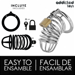 Addicted toys locked - iron cell jaula para pene de metal 5 cm talla l - 4