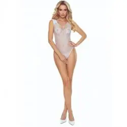 Passion - bs109 bodystocking mariposa blanco