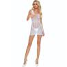 Passion - bs113 bodystocking encaje blanco - 1