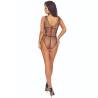Passion - bs114 bodystocking rejilla negro - 2