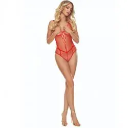 Passion - bs114 bodystocking rejilla rojo