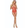 Passion - bs114 bodystocking rejilla rojo - 1