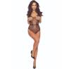 Passion - bs115 bodystocking rejilla negro - 1