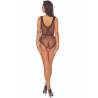 Passion - bs115 bodystocking rejilla negro - 2
