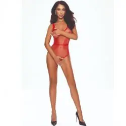 Passion - bs115 bodystocking rejilla rojo
