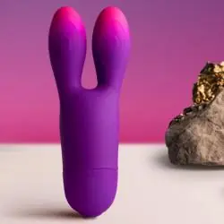 Rocks- off - glo-girl bunny vibrador flexible morado