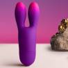 Rocks- off - glo-girl bunny vibrador flexible morado - 2