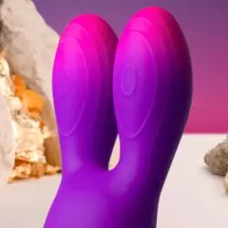 Rocks- off - glo-girl bunny vibrador flexible morado