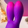 Rocks- off - glo-girl bunny vibrador flexible morado - 3