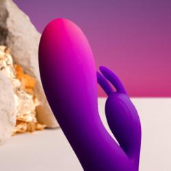 Rocks- off - glo- girl vibrador rabbit morado