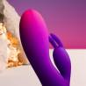 Rocks- off - glo- girl vibrador rabbit morado - 2