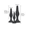 Toyjoy - anal play curvy companions plug anal 3 piezas negro - 2