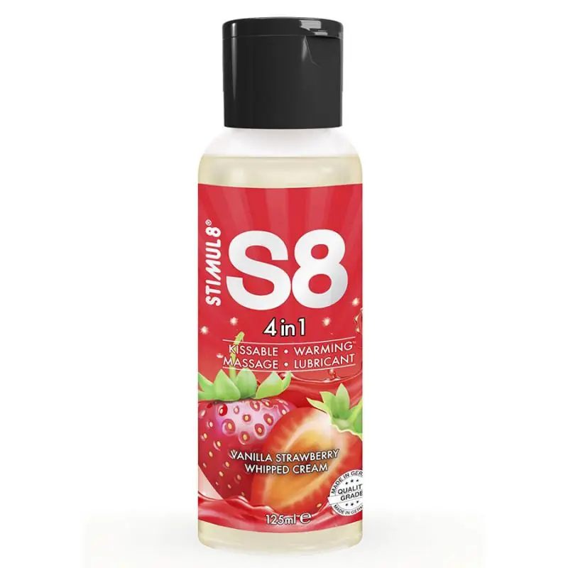 Stimul8 - s8 4 en 1 lubricante postre fresa 125 ml Stimul8 - s8 4 en 1 lubricante postre fresa 125 ml