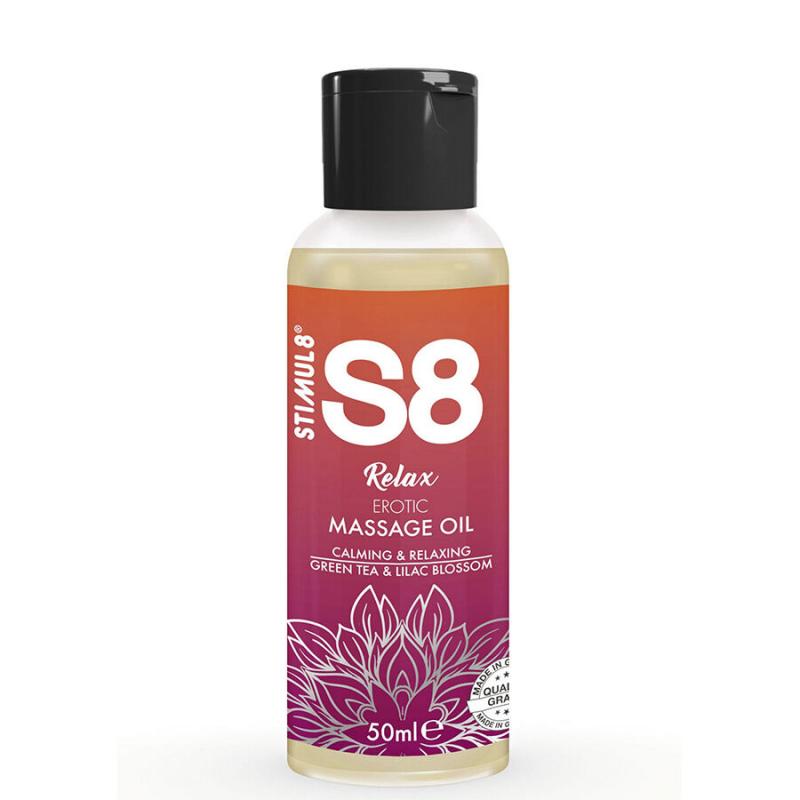 Stimul8 - s8 relax aceite de masaje erótico té verde 50 ml Stimul8 - s8 relax aceite de masaje erótico té verde 50 ml