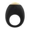 Anillo vibrador ToyJoy Eclipse negro con botón frontal y luz LED