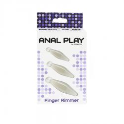 Toyjoy - anal play rimmer de dedo 3 piezas transparente