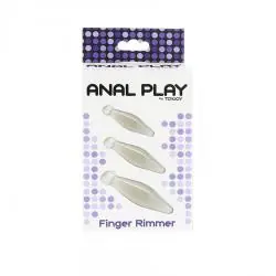 Toyjoy - anal play rimmer de dedo 3 piezas transparente