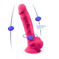 Silexd - pene realístico modelo 18 rosa vibración + control remoto lrs