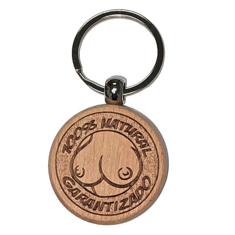 Diablo picante - llavero de madera con forma de pecho Diablo picante - llavero de madera con forma de pecho