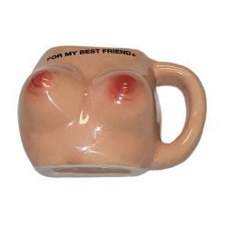 Diablo picante – vaso de chupito imantado con pechos “for my best friend”