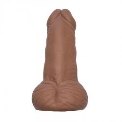 Diablo picante - juguete antiestrés con forma de pene color mulato