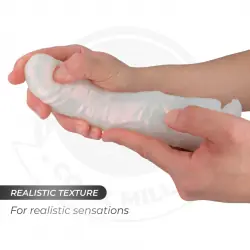 Cock miller - dildo silicona 19,5 cm , luces y vibración con control remoto