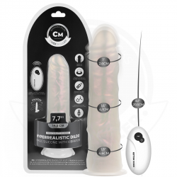 Cock miller - dildo silicona 20,5 cm cm , luces y vibración con control remoto