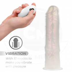 Cock miller - dildo silicona 20,5 cm cm , luces y vibración con control remoto