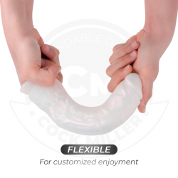 Cock miller - dildo silicona 20,5 cm cm , luces y vibración con control remoto