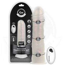 Cock miller - dildo silicona 21,5 cm cm , luces y vibración con control remoto