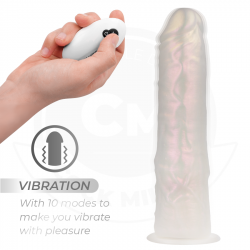 Cock miller - dildo silicona 21,5 cm cm , luces y vibración con control remoto