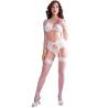 Conjunto Chilirose CR 4862 blanco, cuerpo entero de frente