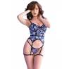 Chilirose - cr 4861 corset estampado azul m - 1