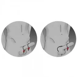 Electrastim - prestige electra loops anillos de pene ajustables rojo