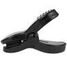 Pinza bipolar negra ElectraStim ElectraClamp de perfil