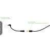 Diagrama del adaptador entre estimulador ElectraStim y clavija de 3,5 mm