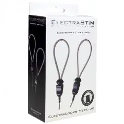 Electrastim - electraloops e-stim anillos metálicos ajustables para el pene