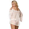 Babydoll Blanco con Mangas Acampanadas Subblime, de espaldas