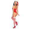Disfraz navideño Obsessive Kissmas, cuerpo entero de espaldas
