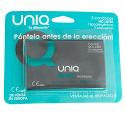 Uniq smart preservativos pre-erección sin latex 3 unidades