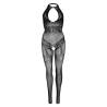 Leg avenue - bodystocking de red sin costuras talla única - negro - 3