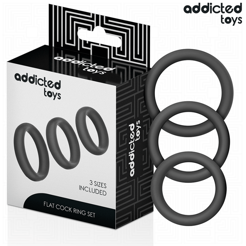 Addicted toys - set de anillos silicona planos Addicted toys - set de anillos silicona planos