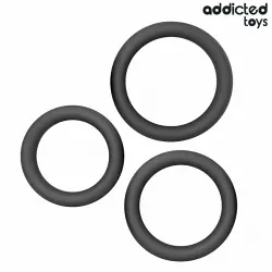 Addicted toys - set de anillos silicona planos