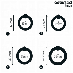 Addicted toys - set anillos silicona de presión